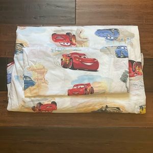 Pottery Barn Kids Disney and Pixar Cars Organic Twin Duvet Cover and Sham.